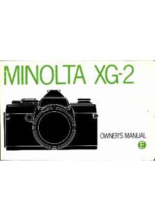 Minolta XG 2 manual. Camera Instructions.